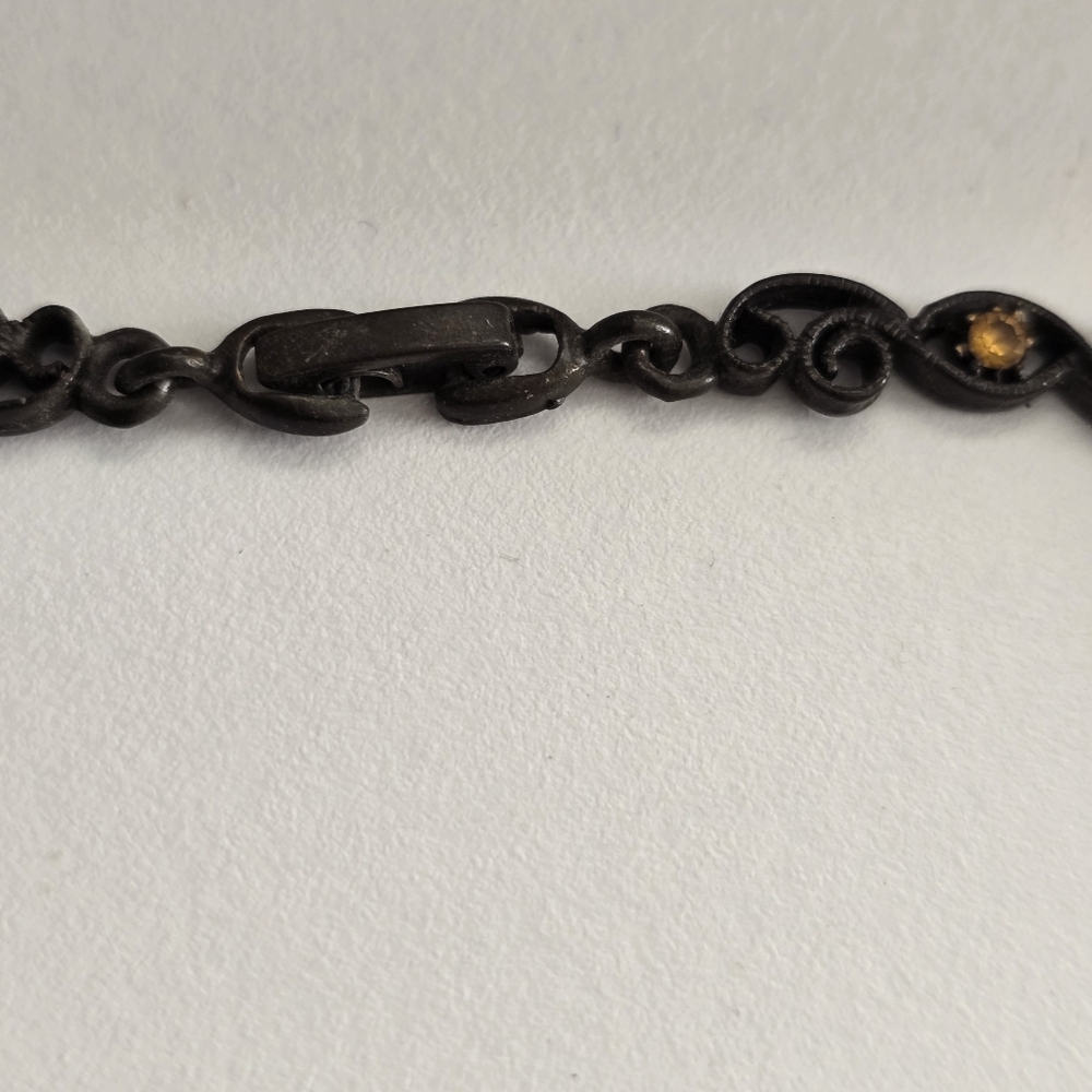 Vintage Romantic Goth Floral Statement Necklace | Dark Romance Victorian Bib Cho - Picture 8 of 11
